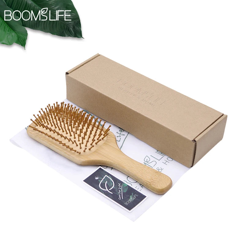 BOOMSLIFE Bamboo Wide Tooth Comb – Detangling & Scalp Massage Bamboo Hair Comb Zpaxo