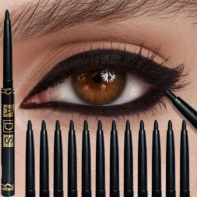 1 2 5 Waterproof Sweat-proof Black Eyeliner Pencil Eye Liner Gel Pen Zpaxo
