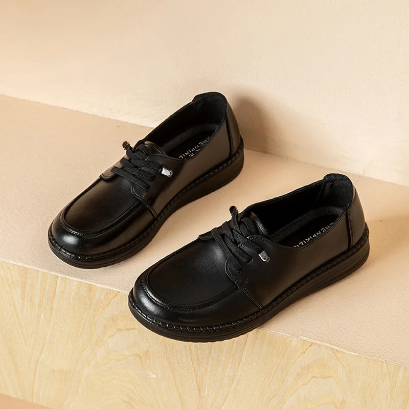Elegant Women Mules Shoe Solid Leather Summer Slippers Outdoor Casual Zpaxo