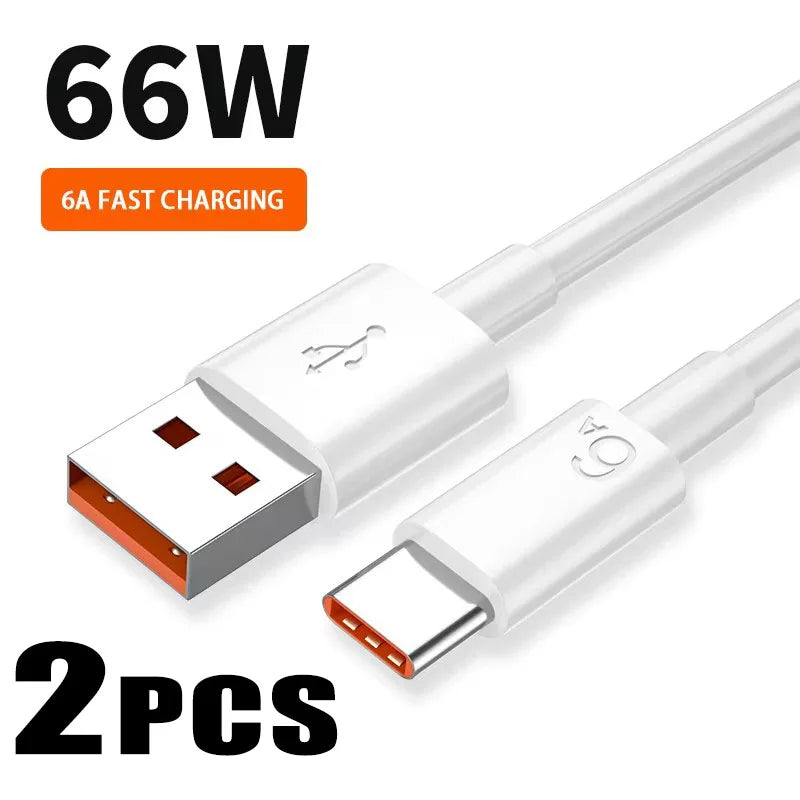6A USB-C Fast Charging Cable – 1–6 Pack | Type-C Charger