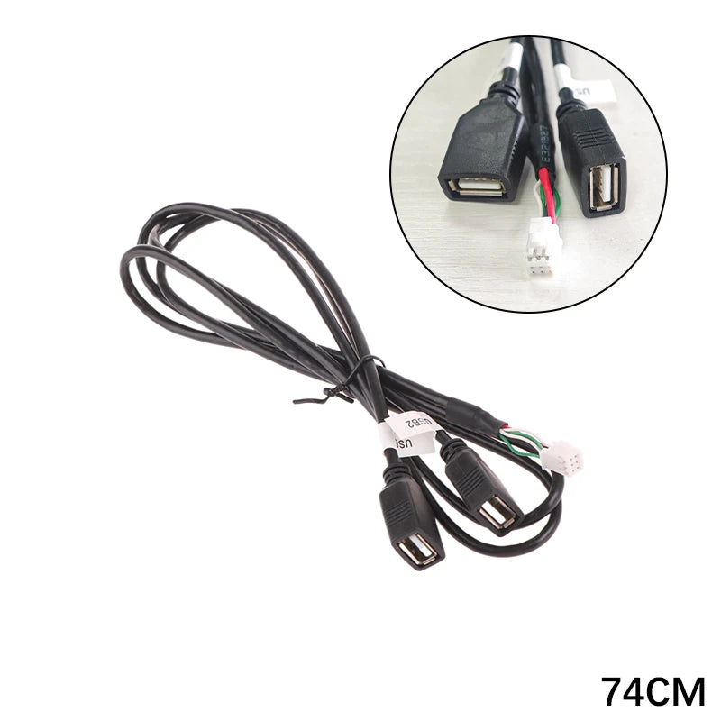 6-Pin Dual USB Car Radio Harness Adapter | Android Nav Cable