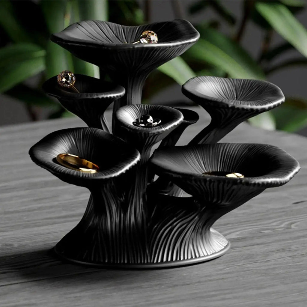 Jewelry Tray Mushroom Design Multi-layered Ring Holder Necklace
