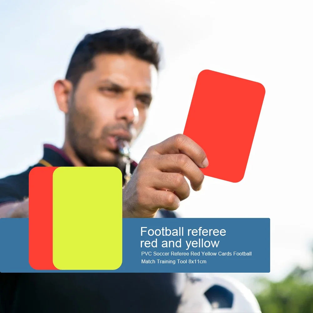 100-1Pairs Soccer Referee Cards Red Card Yellow Football Accessories Zpaxo