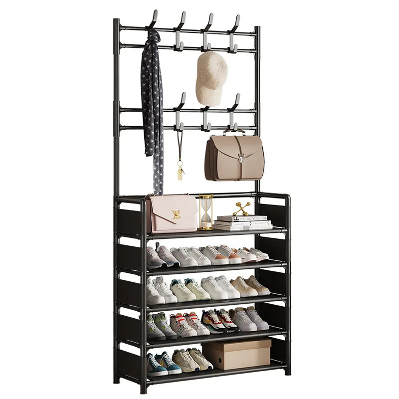 Multi-layer Shoe Rack Shelf Floor Standing Coat Racks Assemble Cloth