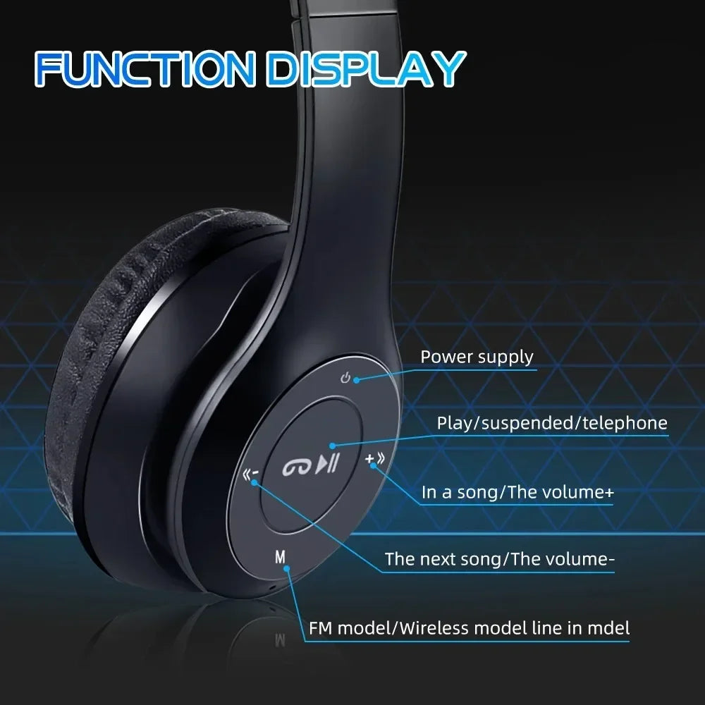 KEBIDUMEI Bluetooth Earphones Support Wired Play Wireless Headphones
