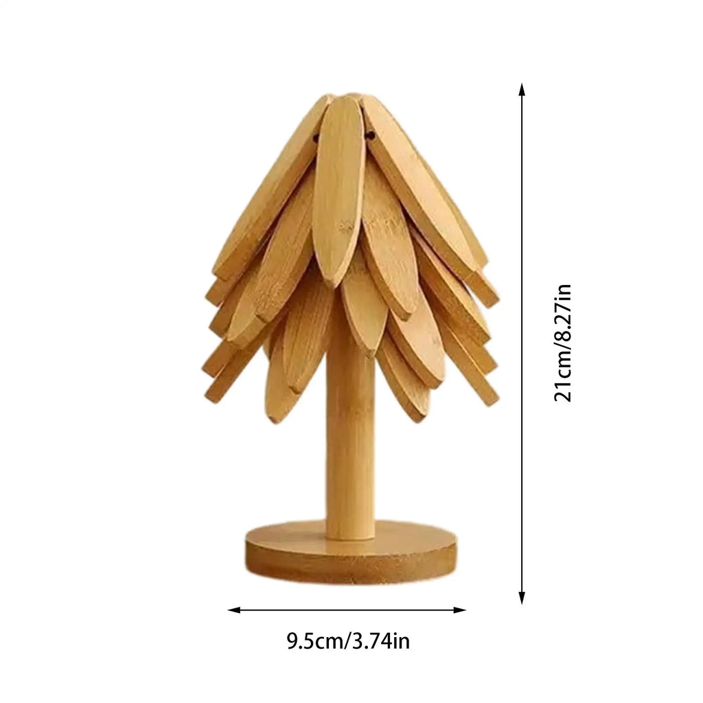 Wooden Tree Coasters Insulation Placemat Christmas Trivets Dishes