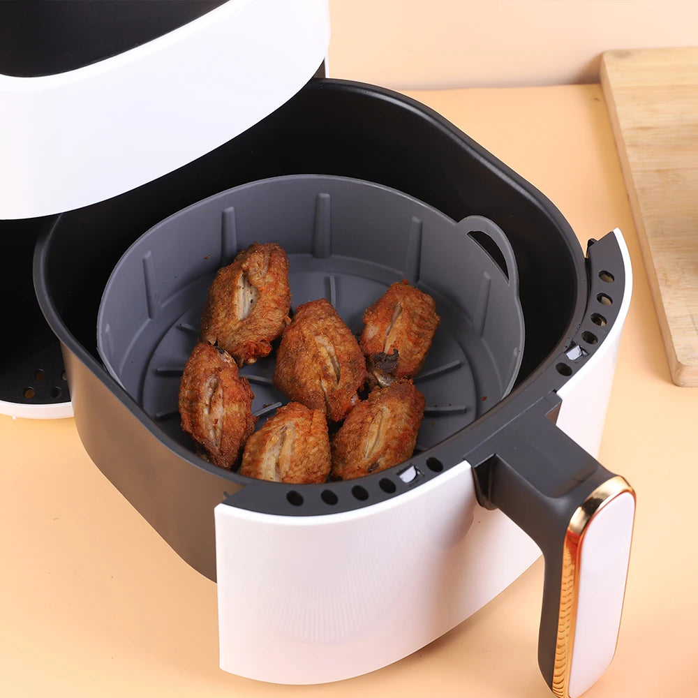 Air Fryer Silicone Pot Airfryer Liners Reusable Silicone Basket Oven Liner Baking Tray Pan Accessories Zpaxo