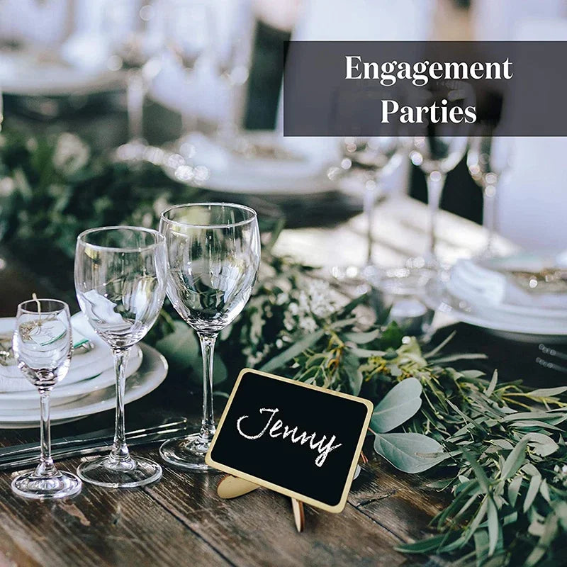 20PCS Mini Chalkboard Signs With Easel Wedding, Birthday Parties, Message Board Signs And Event Decor Wooden Place Cards Zpaxo