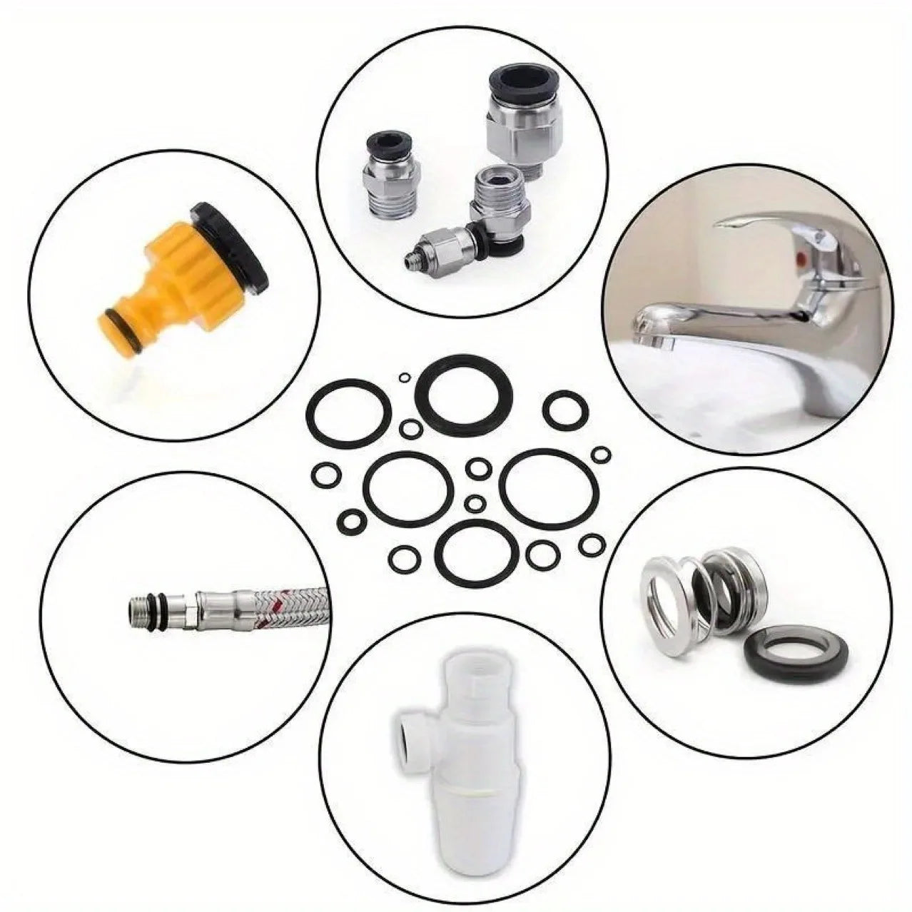 NBR O-ring Seal Oil Water Resistant Gasket Car SUV Motorcycle