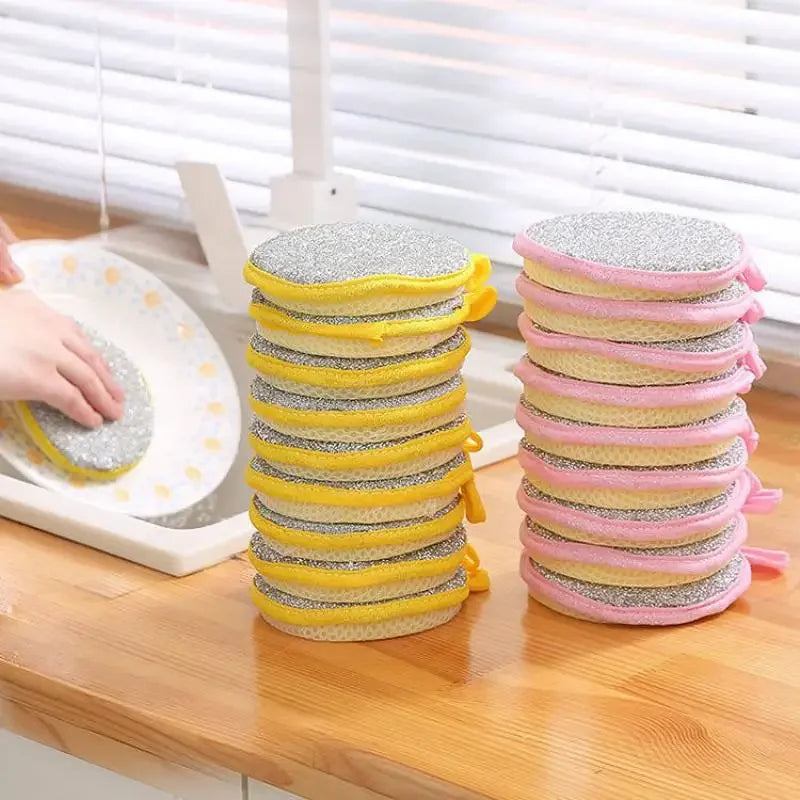 10/20/50PCS Double Side Dishwashing Sponge Dish Washing Brush Pan Pot Dish Wash Sponges Household Cleaning Reusable Kitchen Tool Zpaxo