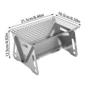 Camping Barbecue Stove with Grill-Grid Portable Folding Stainless Steel BBQ Grill for Outdoor Hiking Picnic Cooking Zpaxo J2710