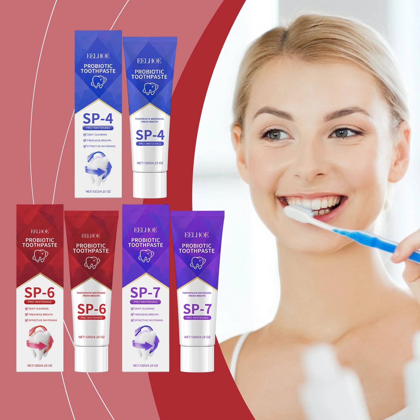 Probiotic Whitening Toothpaste Improves Yellow Teeth Mint Flavors Fresh Breath Toothpaste Removal Stain Charcoal Stains Product Zpaxo
