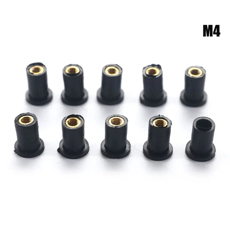 Motorcycle M4 M5 M6 Rubber Well Nuts Blind Fatener Windscreen