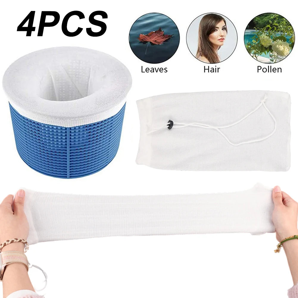 4 10 Pool Skimmer Socks Basket Swimming Filter Inground Above Ground