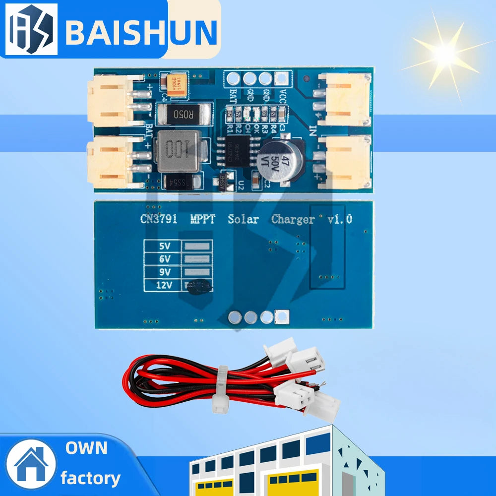 1pc/2pcs 1 Cell Lithium Battery Charging 3.7V 4.2V CN3791 MPPT Solar Panel Regulator Controller Module 5V 6V 9V 12V Zpaxo