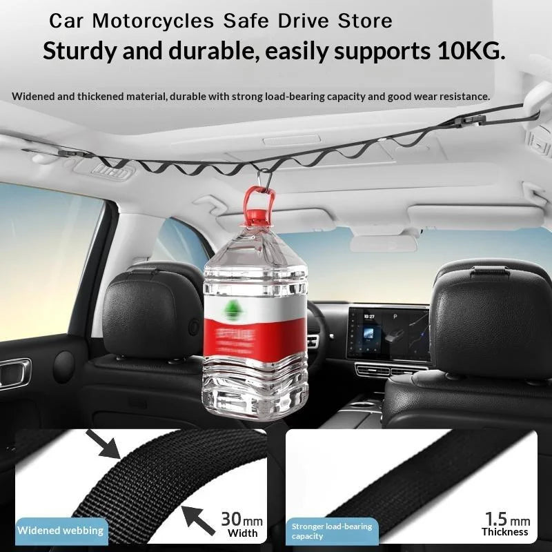 MCar Clothes Drying Rope Multi-functional Hanging Hanger Vehicle Rear