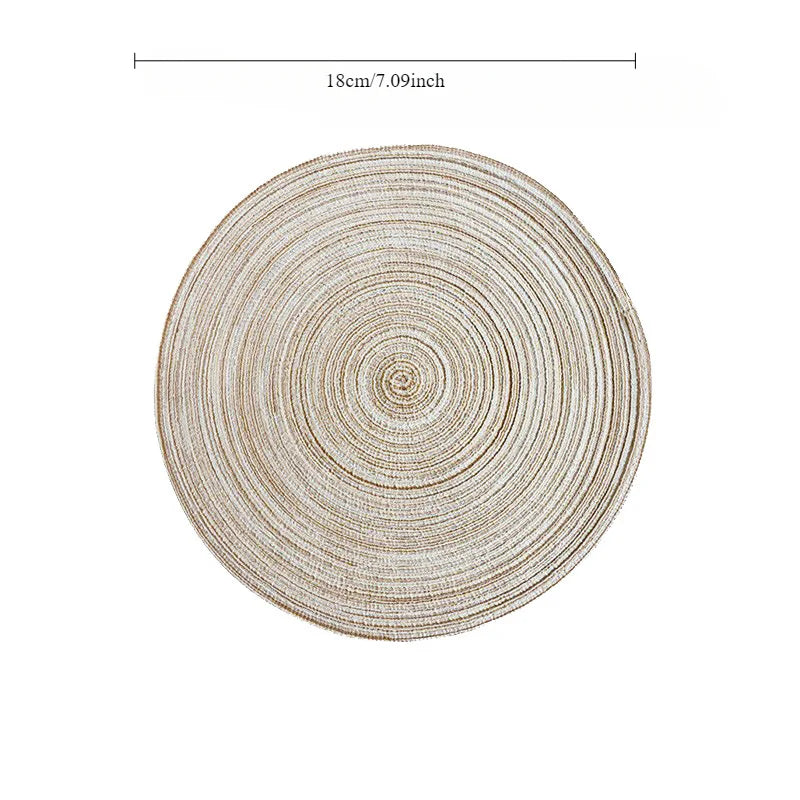 Non-Slip Linen Round Place Mats – Heat-Resistant Table Decor Dining Place Mats Zpaxo