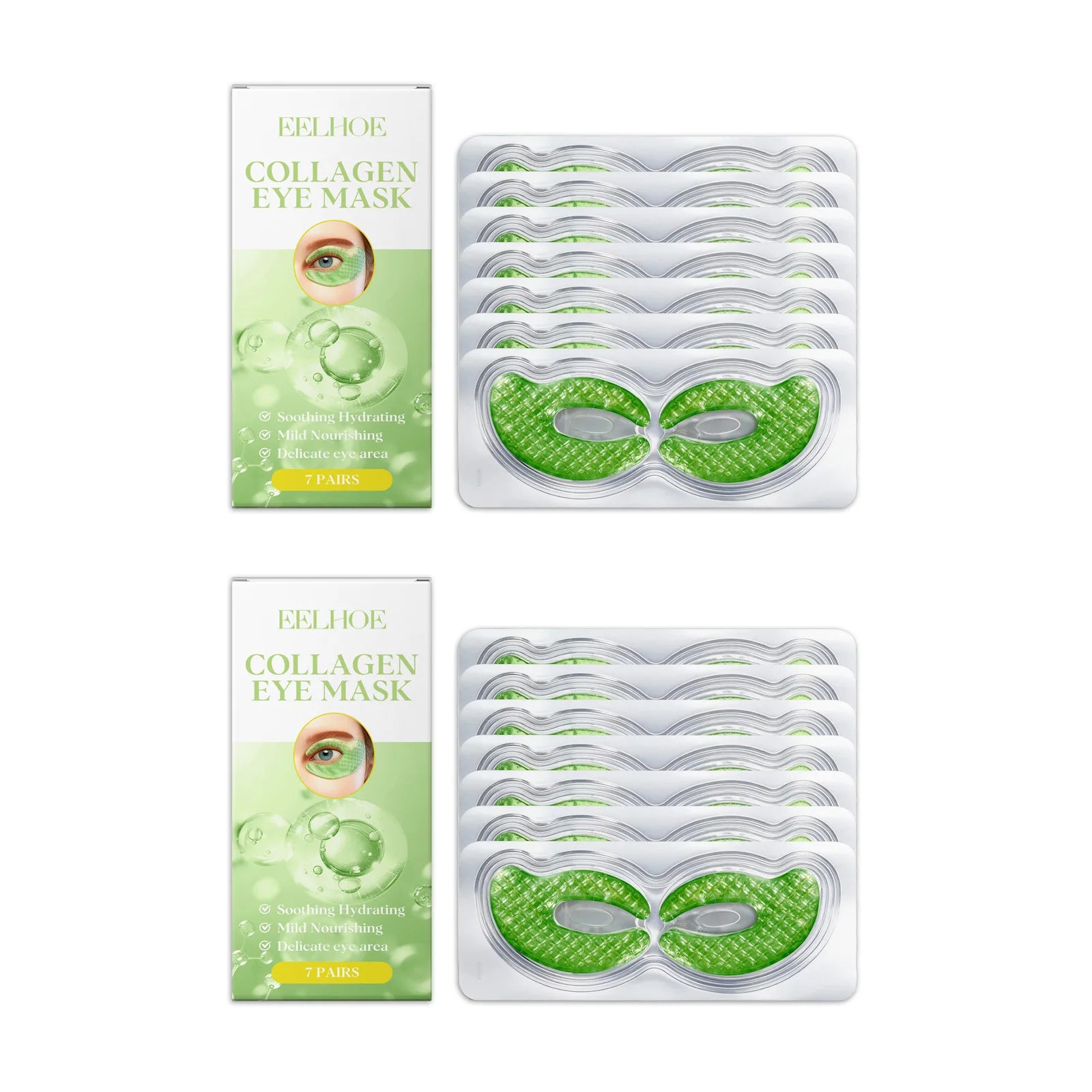 EELHOE Collagen Eye Mask Patches – Dark Circles & Firming Eye Mask Patches Zpaxo 14 pairs
