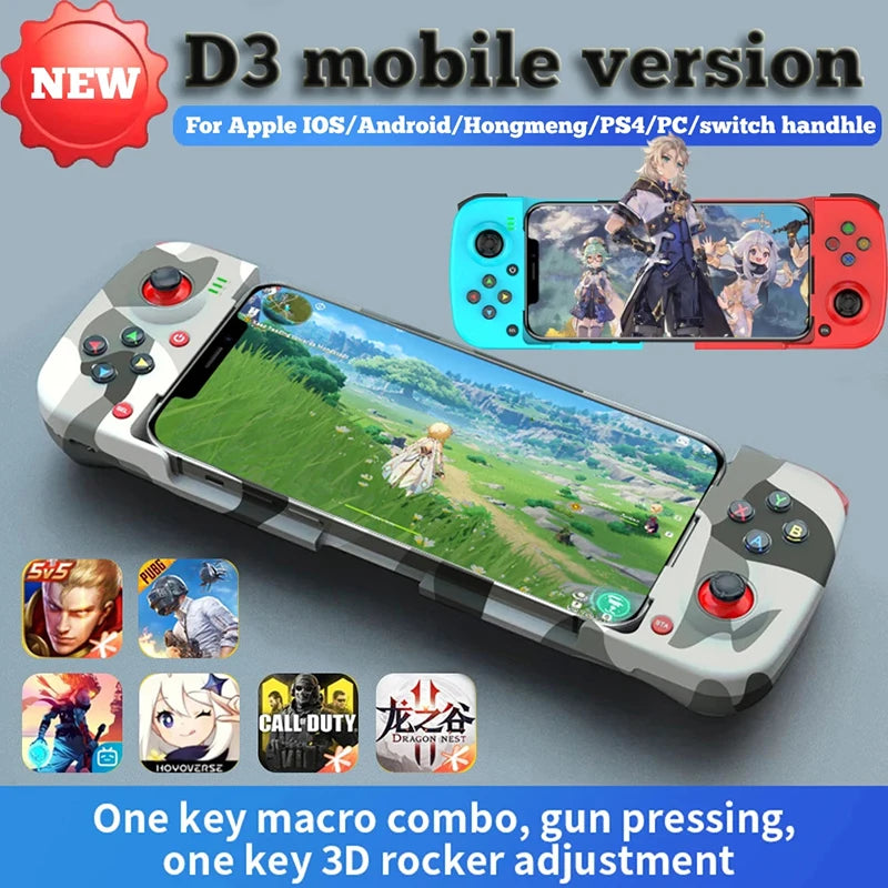 D3 Gamepad Telescopic Joystick PS4 Phone Stretching Bluetooth 5 0 Zpaxo