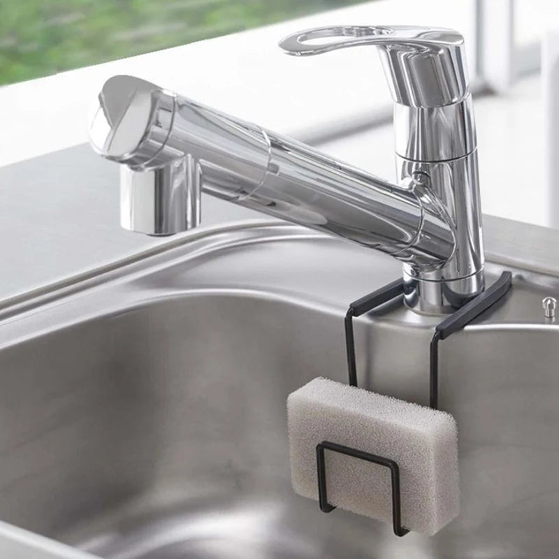 CMSponge Holder Kitchen Sink Durable Metal Suction Cup Sponge Caddy