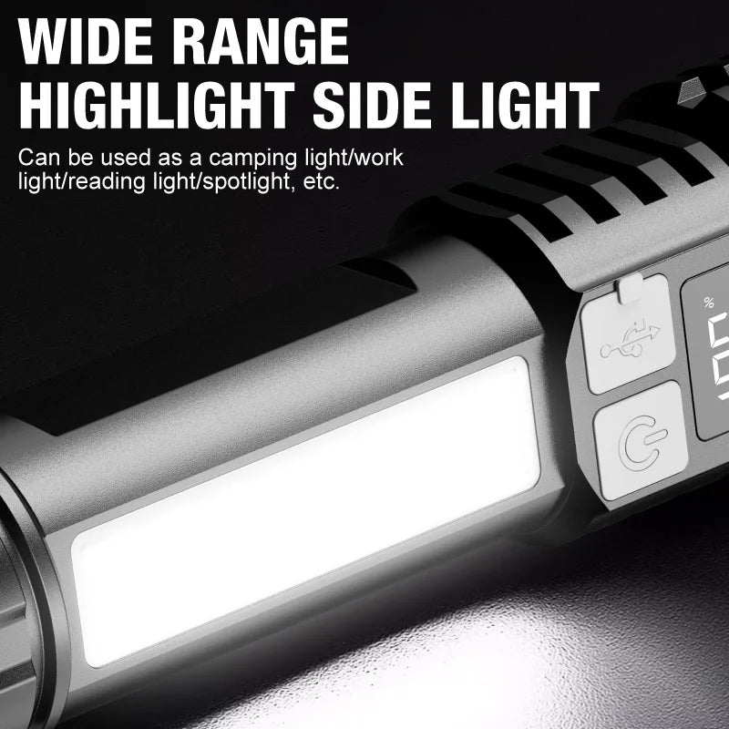 Powerful LED Flashlight Bright Rechargeable Portable Ultra Power Zpaxo