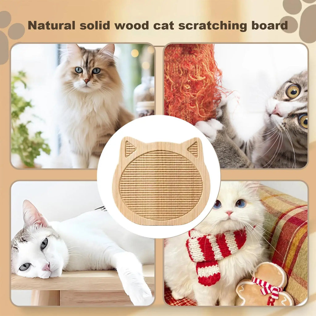 Cat Scratching Board Wooden Kitten Exercise Scratcher Pad Indoor Home