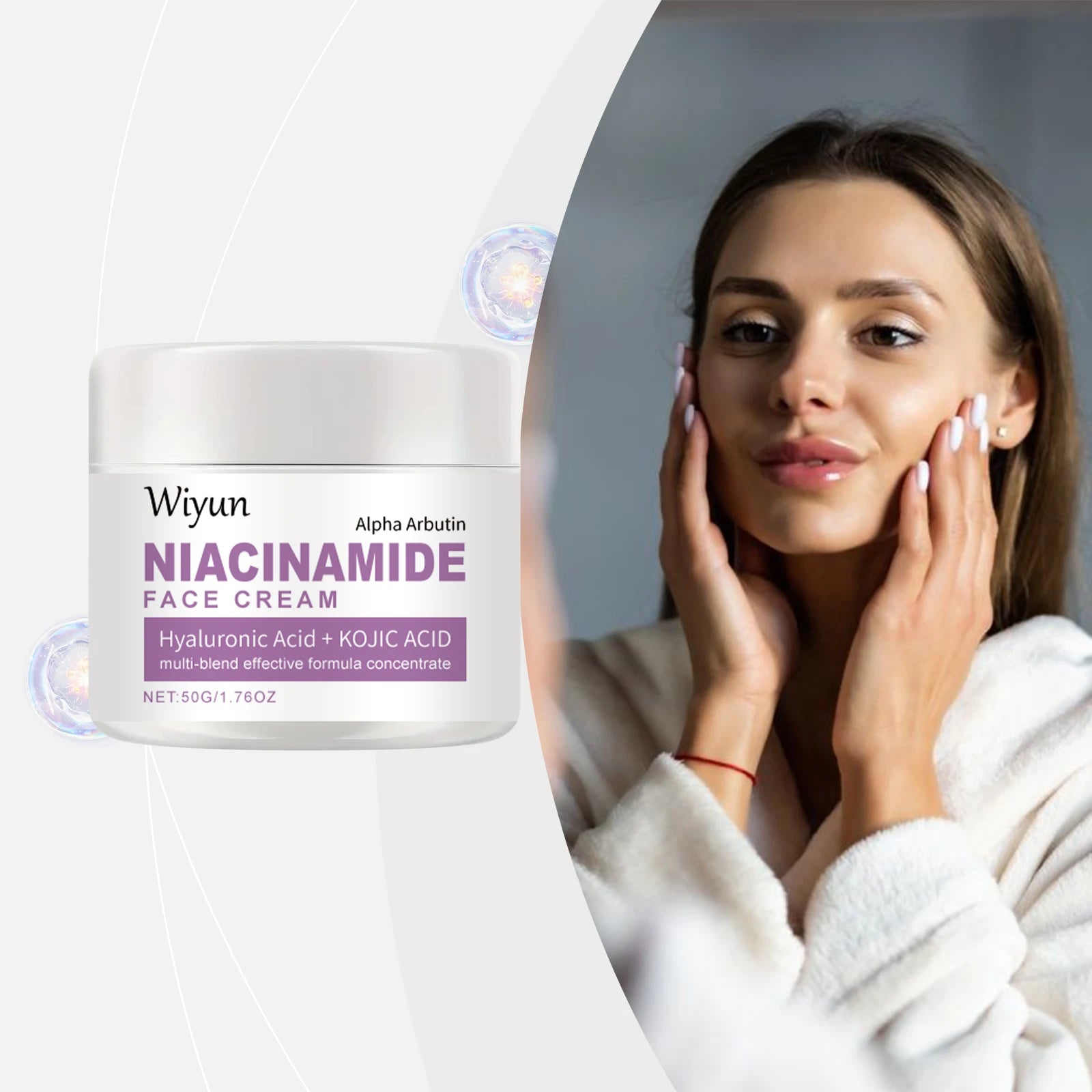 WIYUN Niacinamide Cream – Fade Dark Spots & Brighten Skin 50g Brightening Face Cream Zpaxo