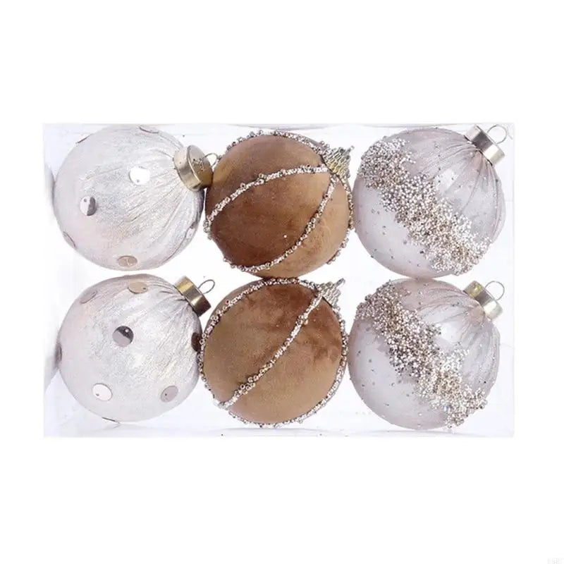 1 Box Festival Plush Sphere Decorations Colorful Dots Christmas Tree Zpaxo