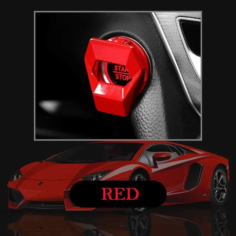 Metal Car Start Stop Button Cover – Easy Stick-On Trim