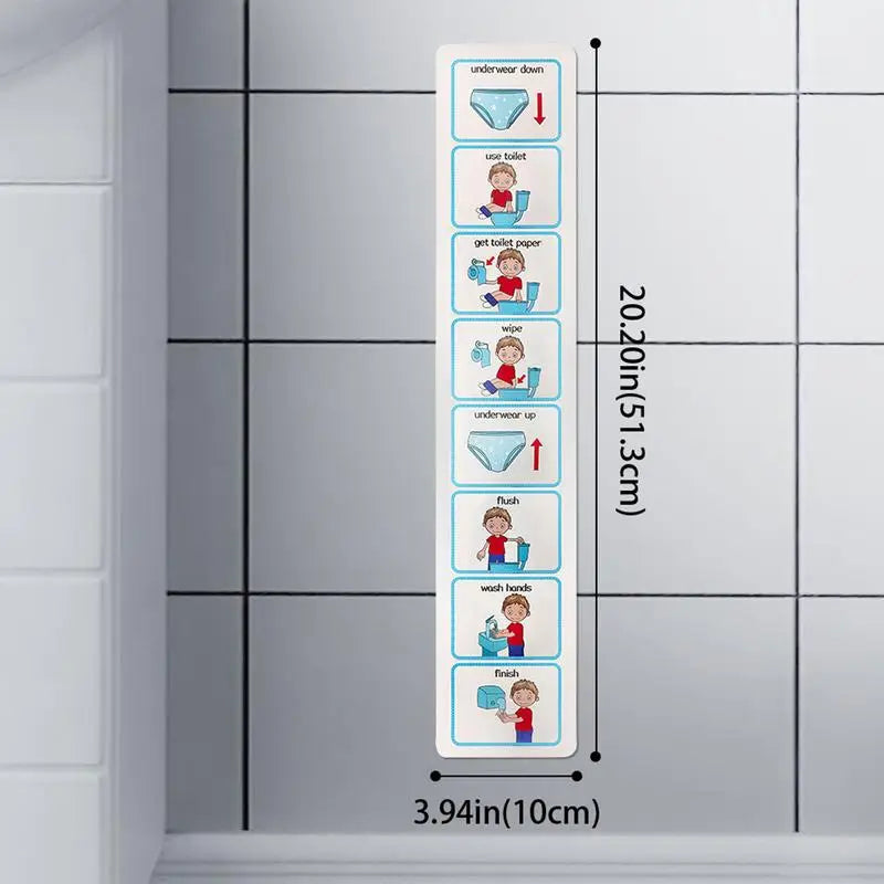 Toilet Training Chart Life Skills Visual Planner Teach Child Use Kids