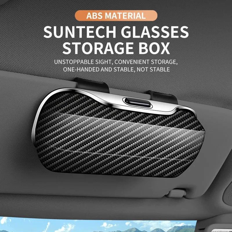 Car Glasses Box Portable Sunglasses Holder Driving Eyeglass Case Sun