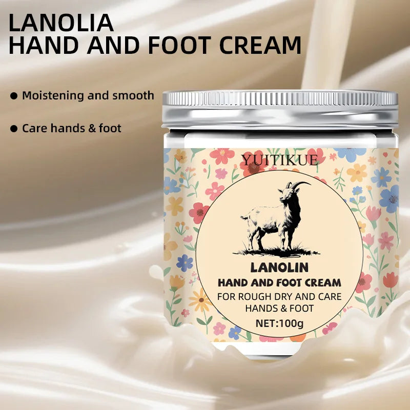 YUITIKUE Lanolin Hand & Foot Cream 100g – Dry Skin Relief Hand & Foot Cream Zpaxo