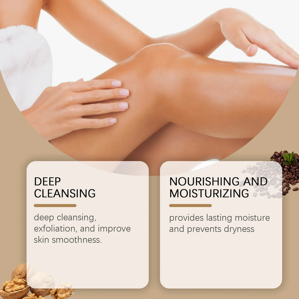 Nourishing Body Scrub Coffee Coconut Exfoliating Deep Hydration Lock Zpaxo