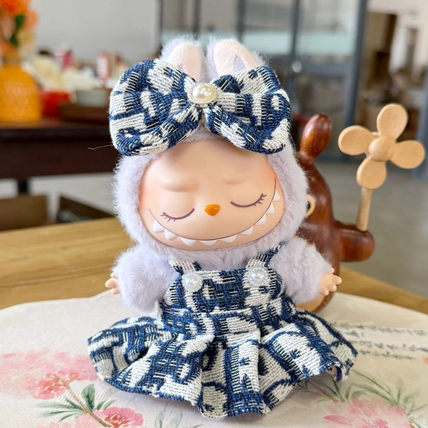For 15/17cm Labubu V1 V2 Doll Clothing Fashion Hoodie and Pants Set Korean Idol Trendy DIY Doll Clothing Accessories Toy Gift Zpaxo