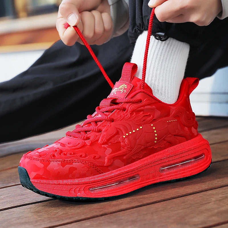 Men's Casual Sneakers Luxury Trainer Shoes Breathable Race Running