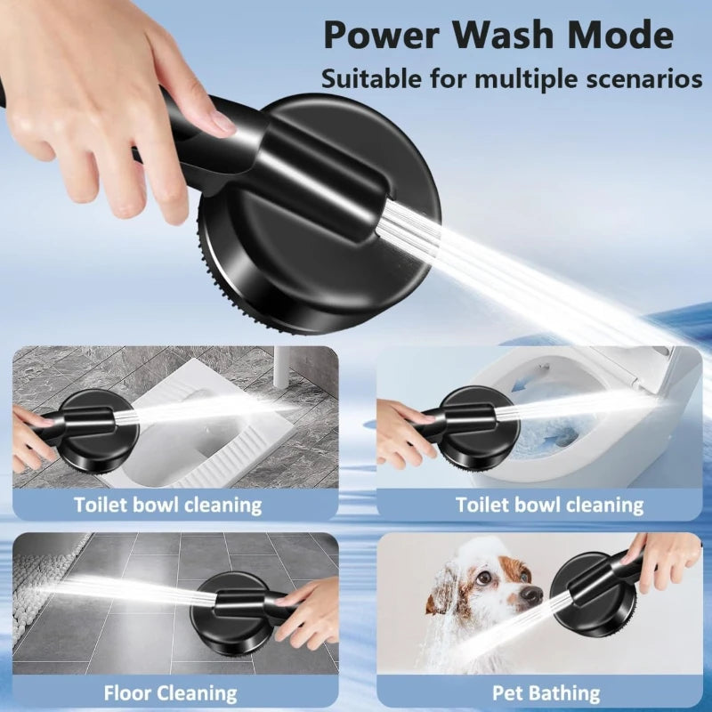 Shower Head 4 Modes Self-cleaning Water Saving Adjustable High Pressure Showerhead Handheld Spray Hangable Bathroom Accessories Zpaxo