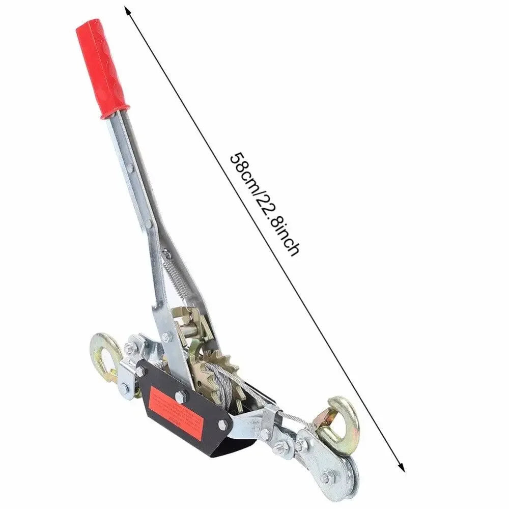Double Hook Manual Winch Hand Lever Ratchet Mechanism Tightener Heavy Zpaxo