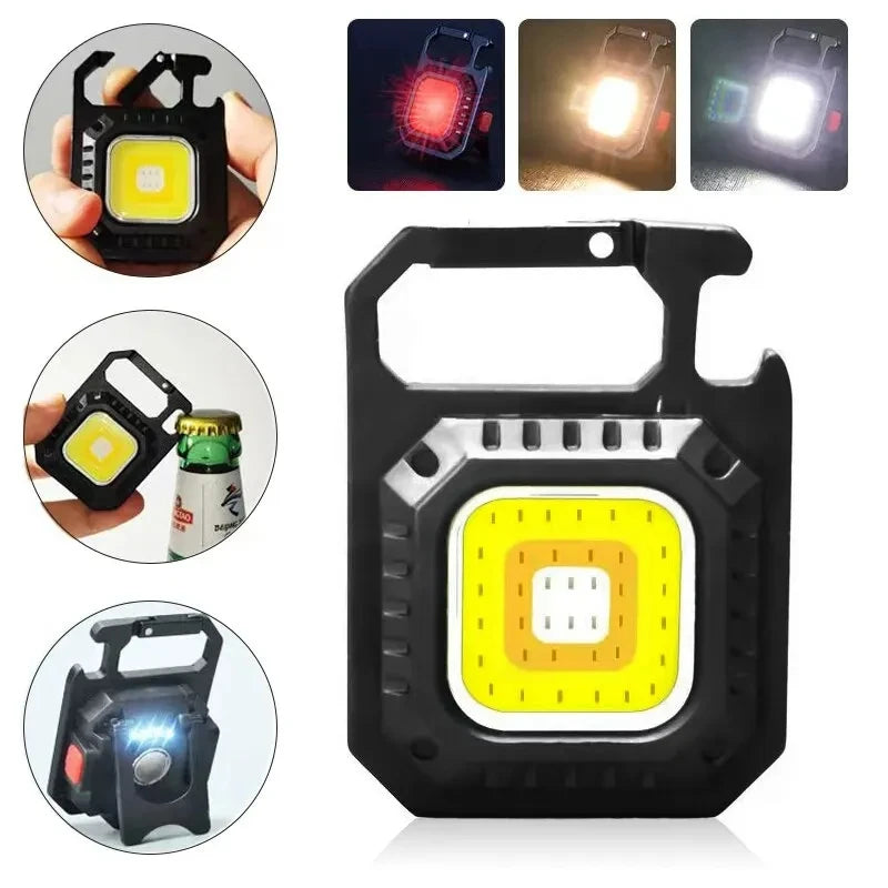 Mini COB LED Keychain Flashlight | Type-C Rechargeable Torch