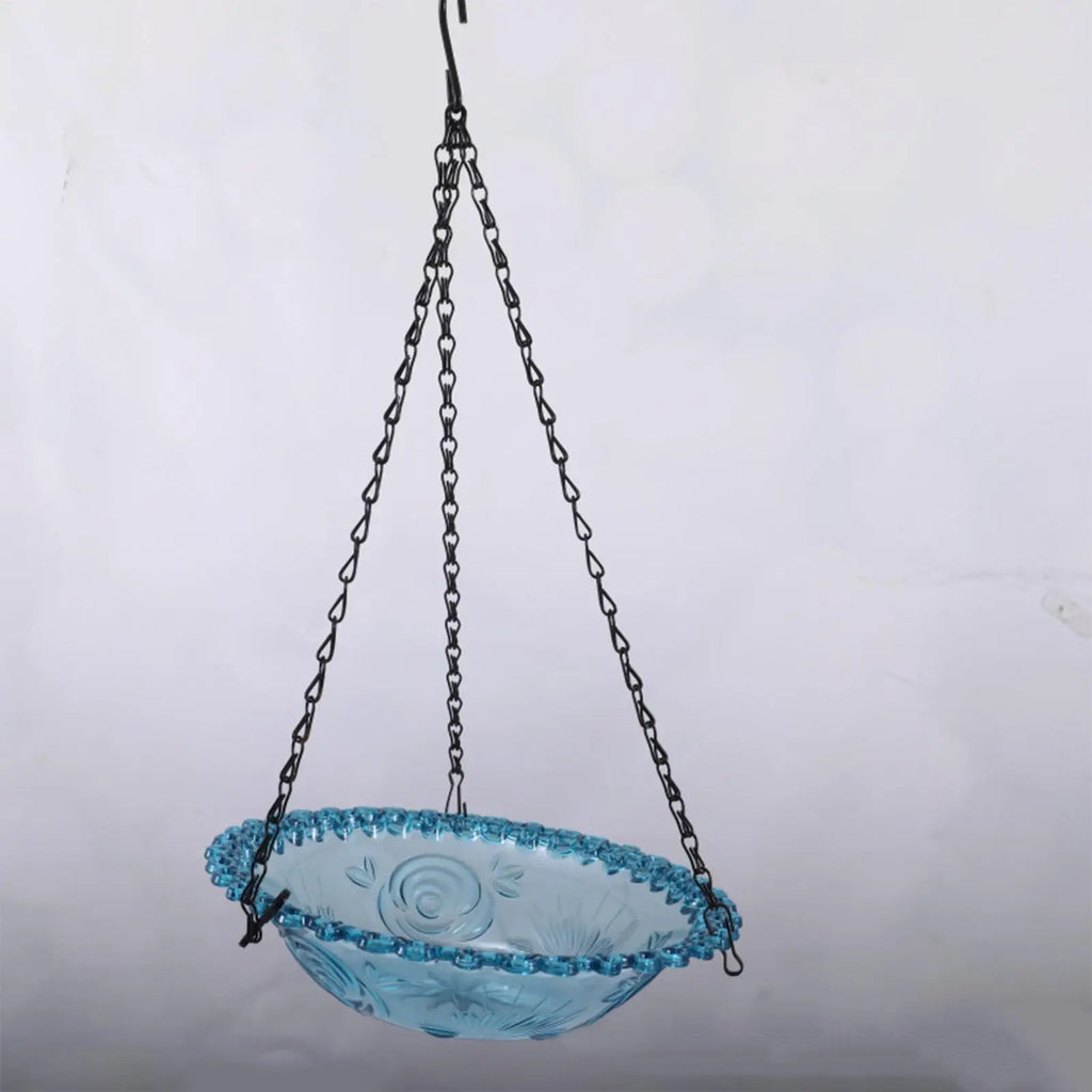 Bird Bath Water Fountain Solar Powered Cascading Feeder Outside
