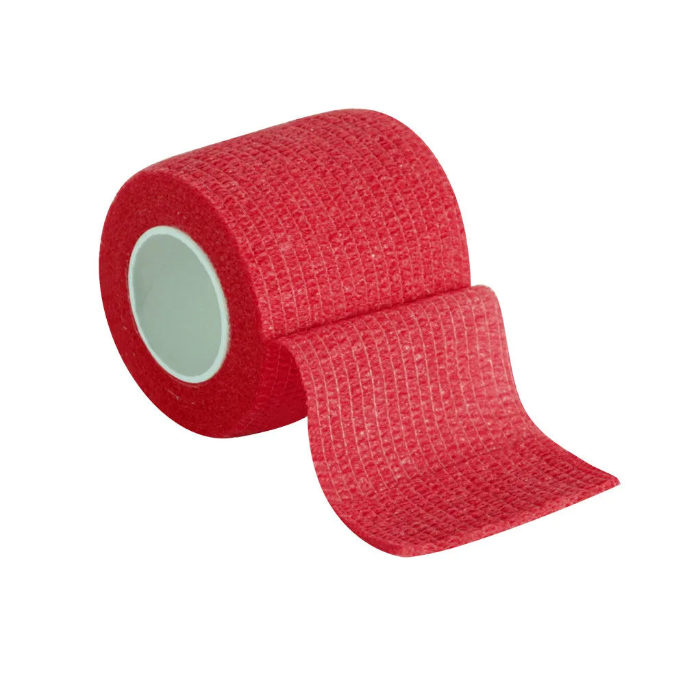 1 Roll Colorful Self-adhesive Elastic Bandage Wrist Elbow Knee Ankle Zpaxo Red 5cmx4.5m
