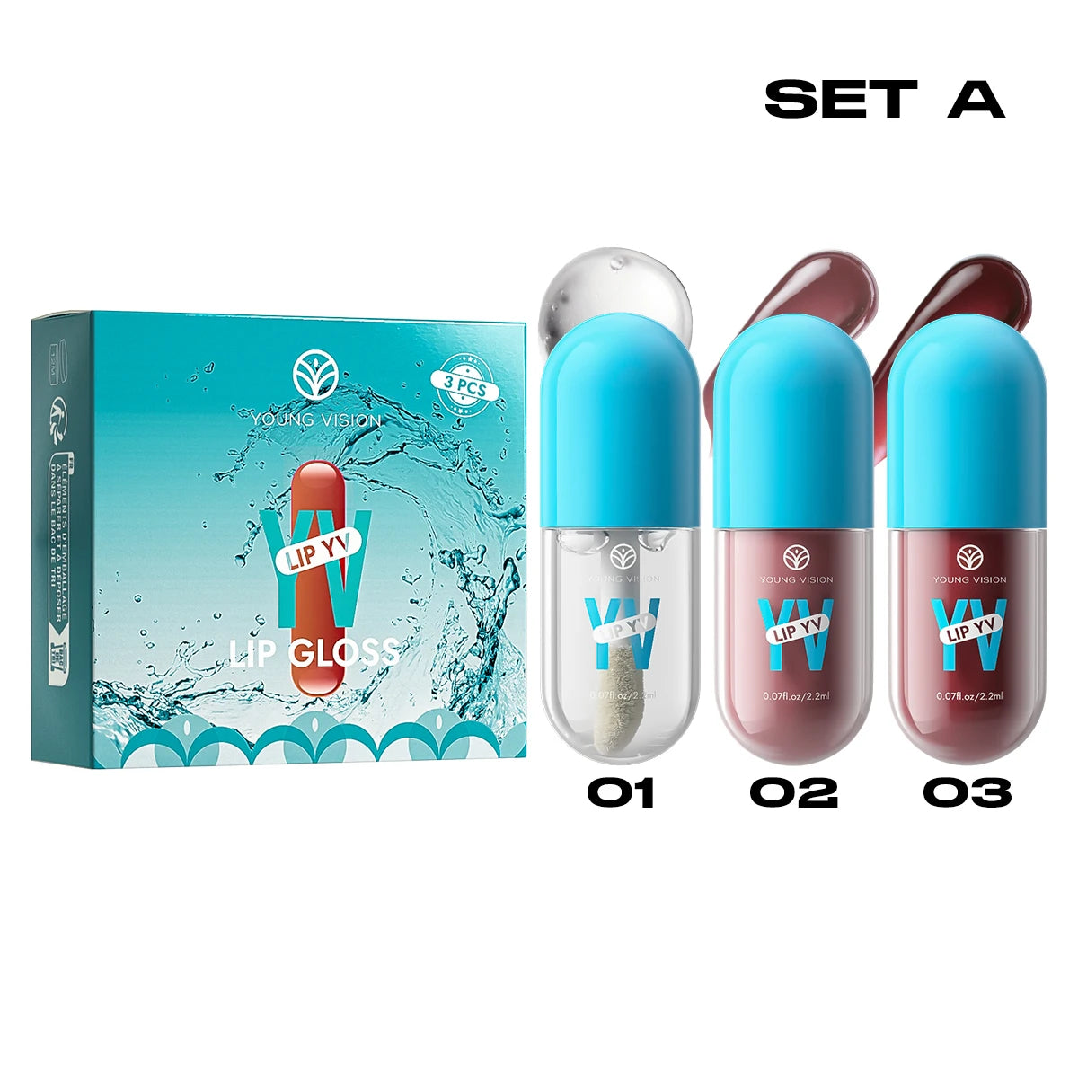 Portable Lip Oil – Compact, Travel-Friendly, Moisturizes Dry Lips Instantly, Ideal for Busy Women, Students, and Party Looks Tha Zpaxo A SET