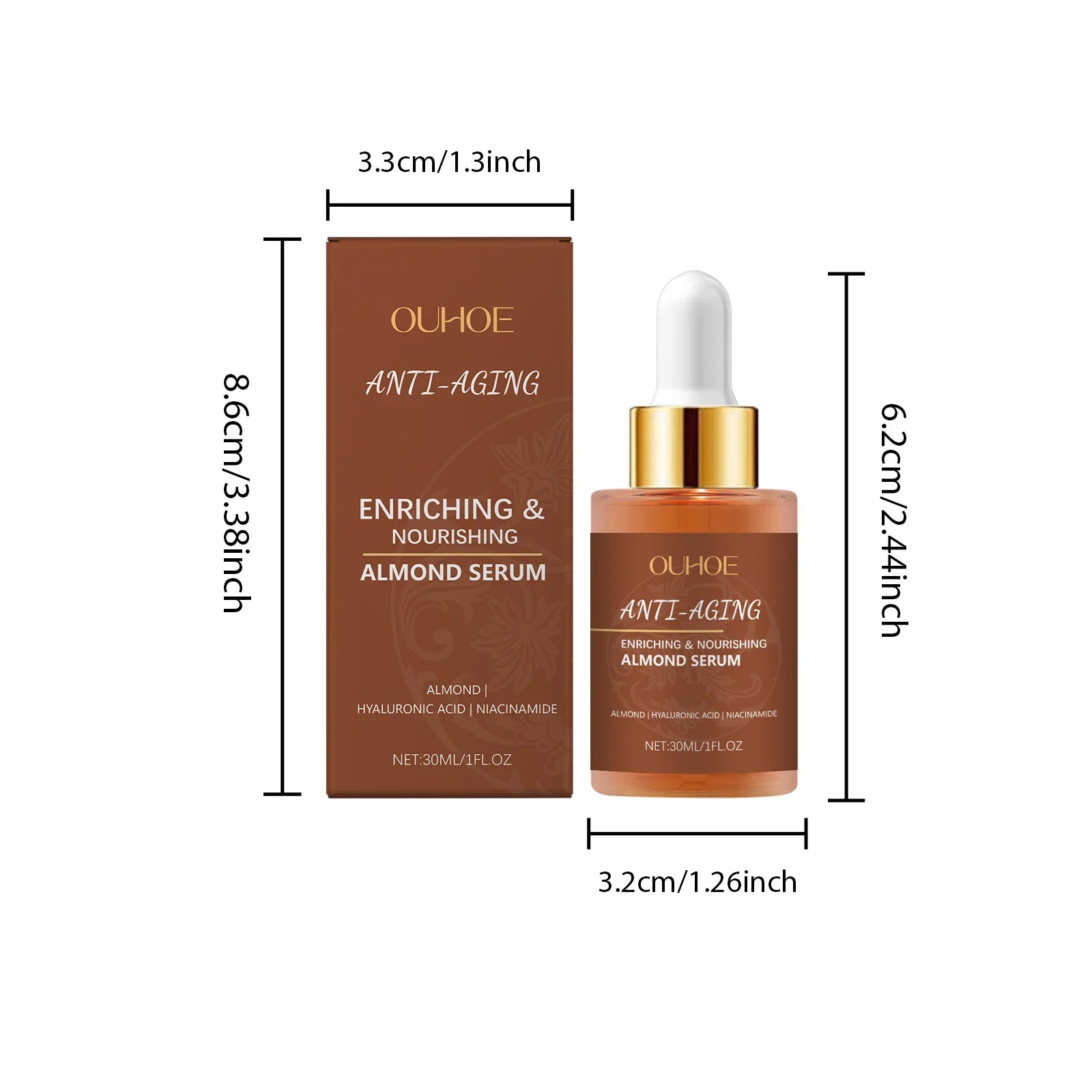 Almond Face Serum – Hydrating, Brightening & Pore Firming Face Serum Zpaxo