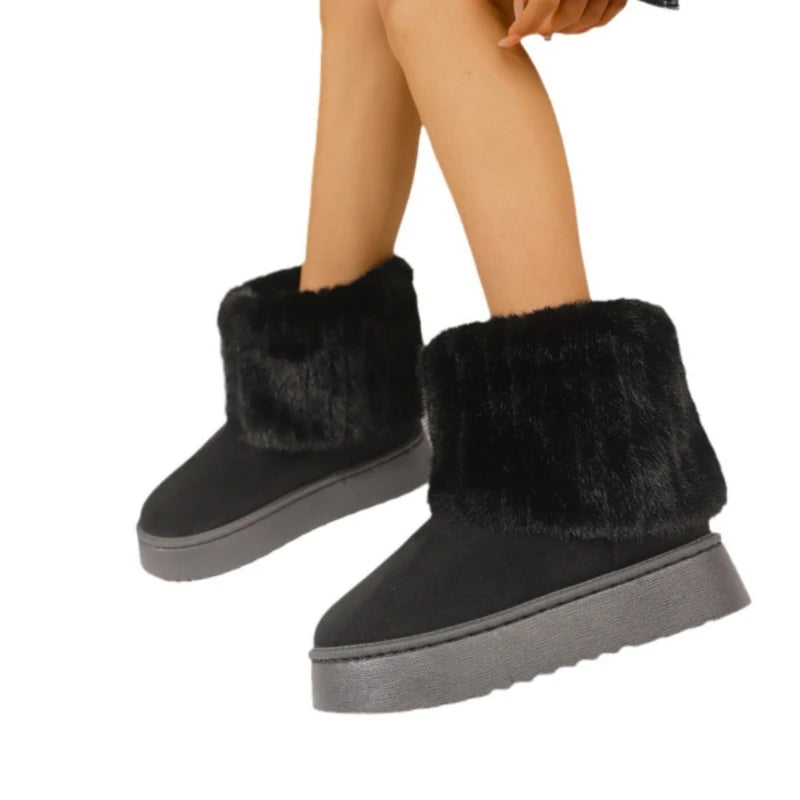 Winter Women's Warm Snow Boots Casual Shoes Thick Soled Fashion