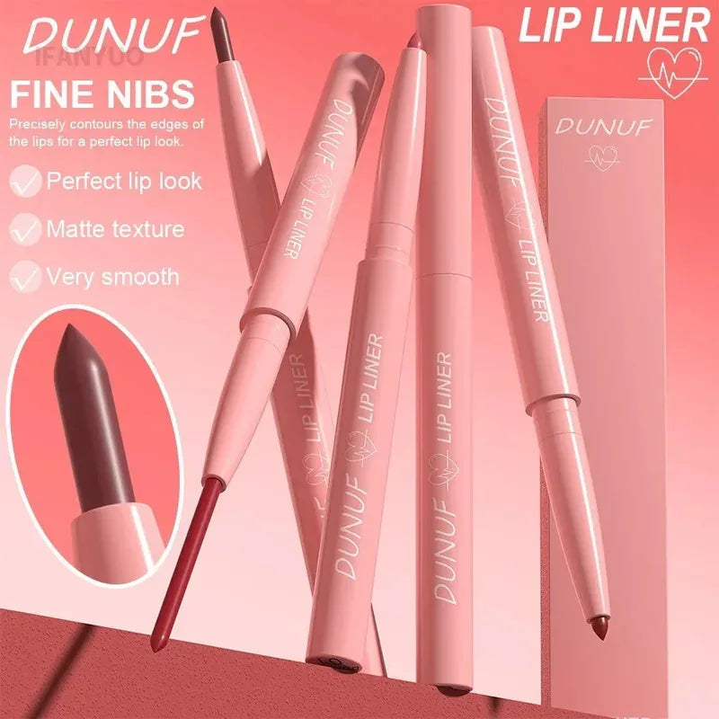 Lip Liner Pencil Long-Lasting Matte Creamy Plumping Lip Stain Waterproof Natural Nude Brown Slim Lip Liner Makeup Zpaxo