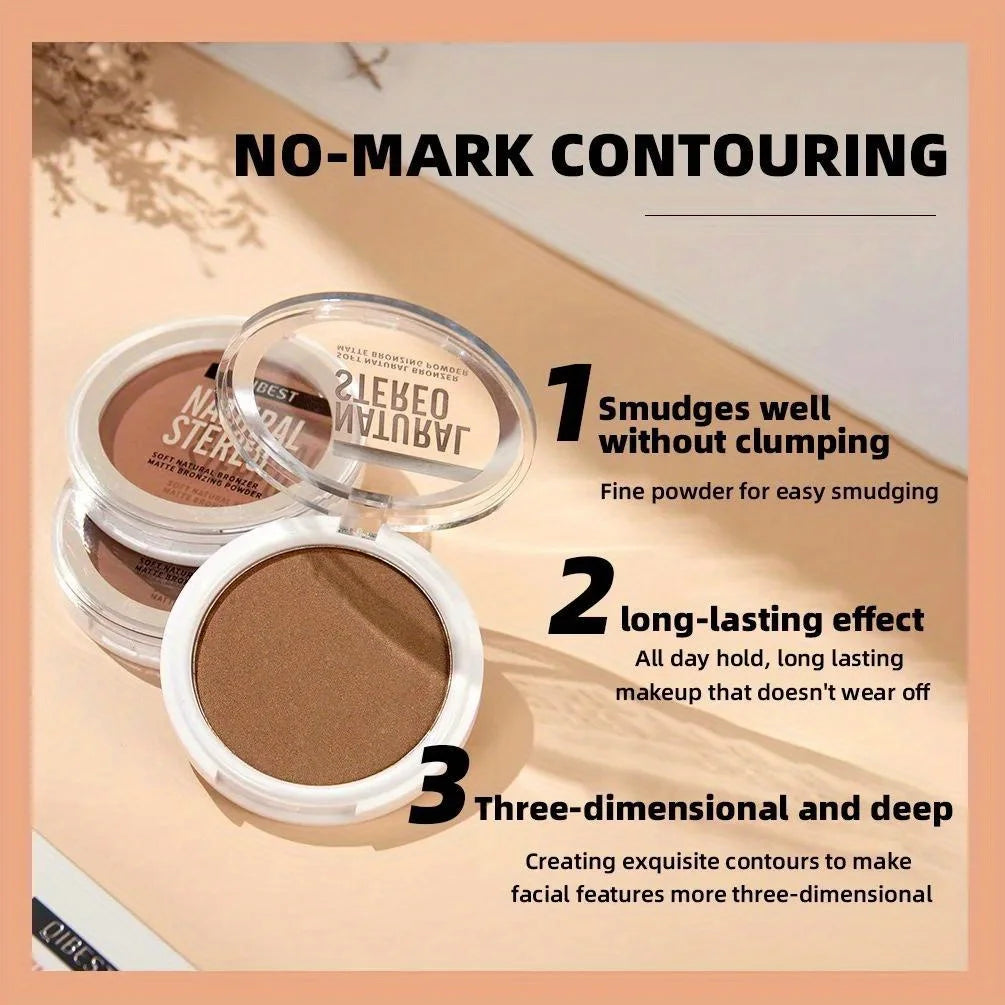 Matte Contouring Powder Nose Side Shadow Powder Face Highlighter Bronzers Contour Makeup Palette Illuminator Make-up Cosmetics Zpaxo