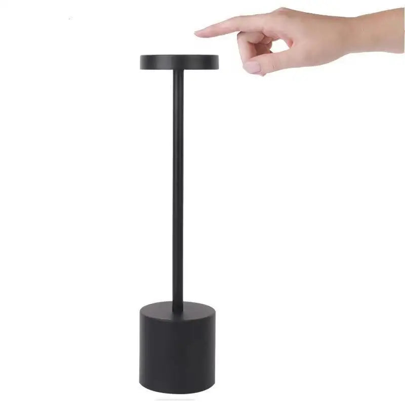 Rechargeable Table Lamp Cordless LED Touch Desk Lamp 3 Color Dimmable Portable Bedside Light for Bedroom Restaurant Office Decor Zpaxo Black