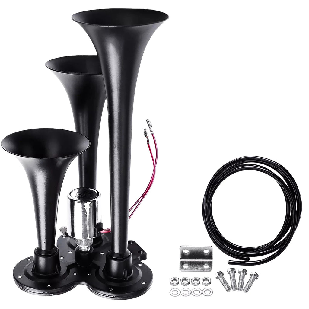 135dB Car Horn DC 12V 24V Air 3 Trumpets Train Horns Trucks Boats