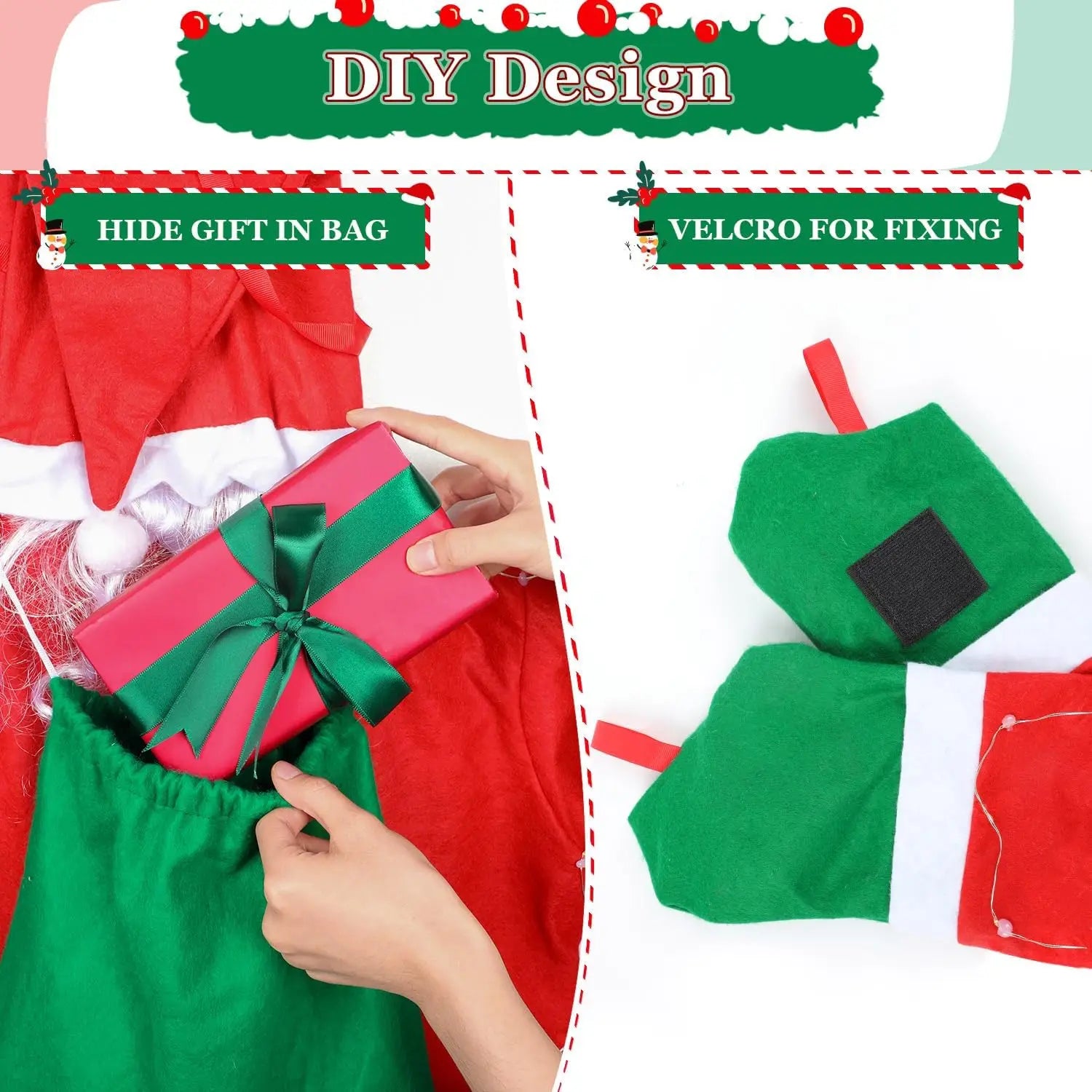 Hanging Santa Claus Outdoor Christmas Decorations Life Climbing Solar