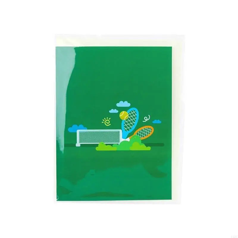 Tennis Theme Card Envelope Handmade Greeting Unique Him Her