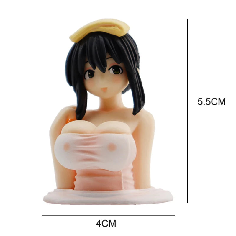 Shaking Chest Girls Car Ornaments Decoration Fashion Kawaii Dashboard